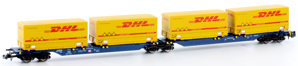 Kato HobbyTrain Lemke H23729 - German Container Wagons Sggmrs 715